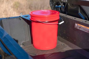 Polaris Ranger XP 900 5 Gallon Bucket Holder - Rough Country - Rough Country 5 Gallon - Black - '18-'19 Polaris Ranger XP 900 5 Gallon Bucket Holder - Rough Country - Rough Country 5 Gallon - Black - '18-'19